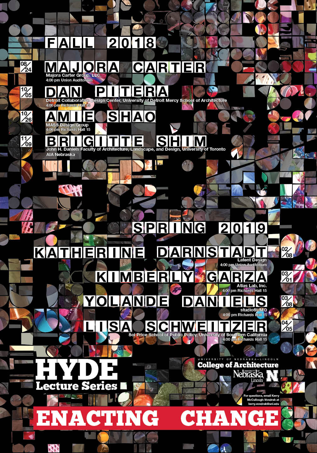 poster displaying hyde lectureres and dates