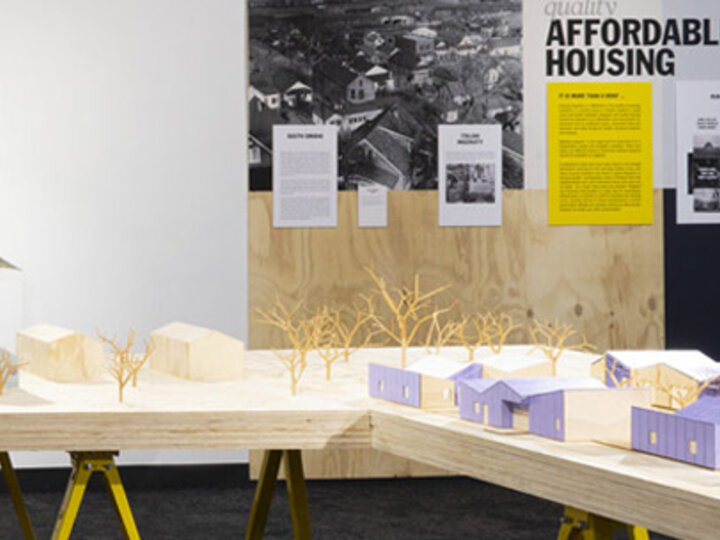 Affordable Housing exhibit with models and information