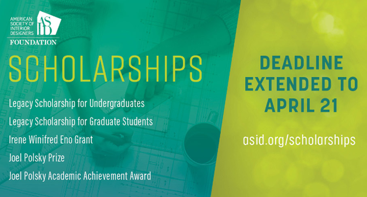 Poster with information about ASID Scholarships