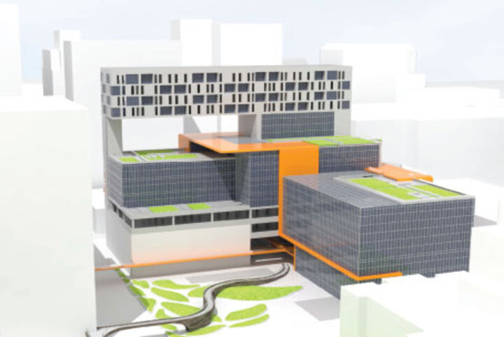 software program rendering a building